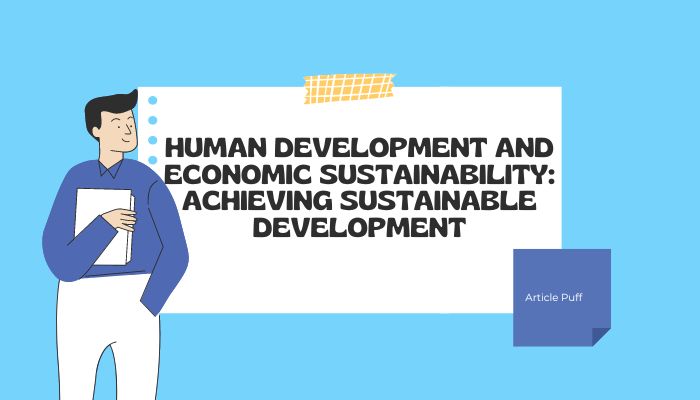 Human Development and Economic Sustainability Achieving Sustainable Development